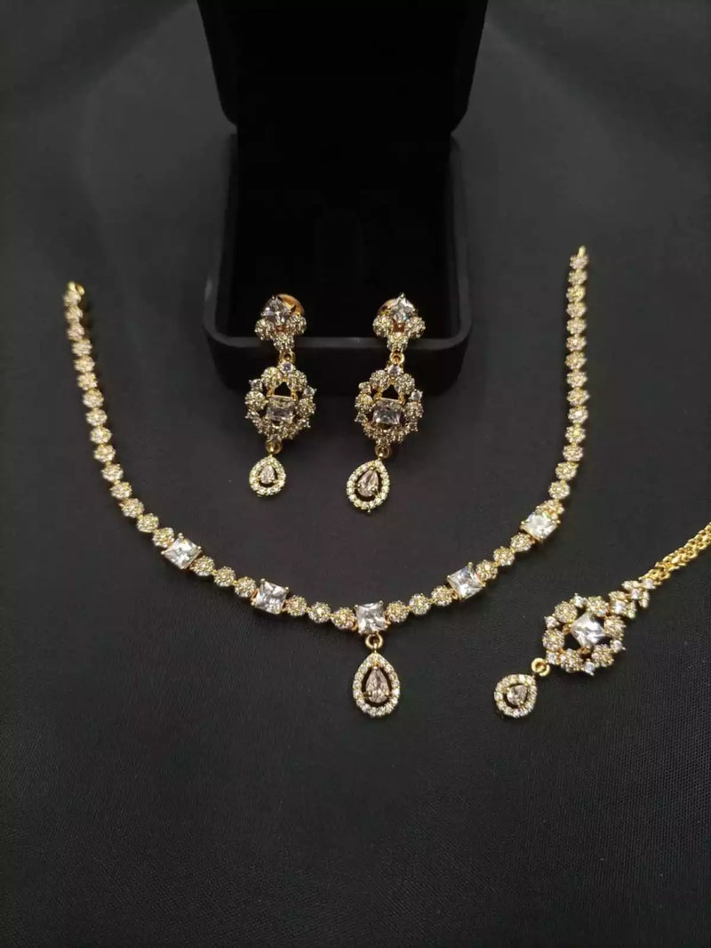Indian zircon necklace set