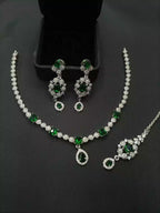 Indian zircon necklace set