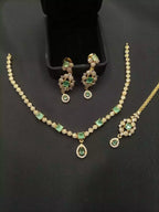 Indian zircon necklace set