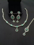 Indian zircon necklace set