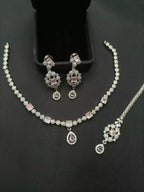 Indian zircon necklace set