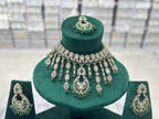 Sheesh kundan full neck set