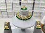 Kundan necklace set with teeka