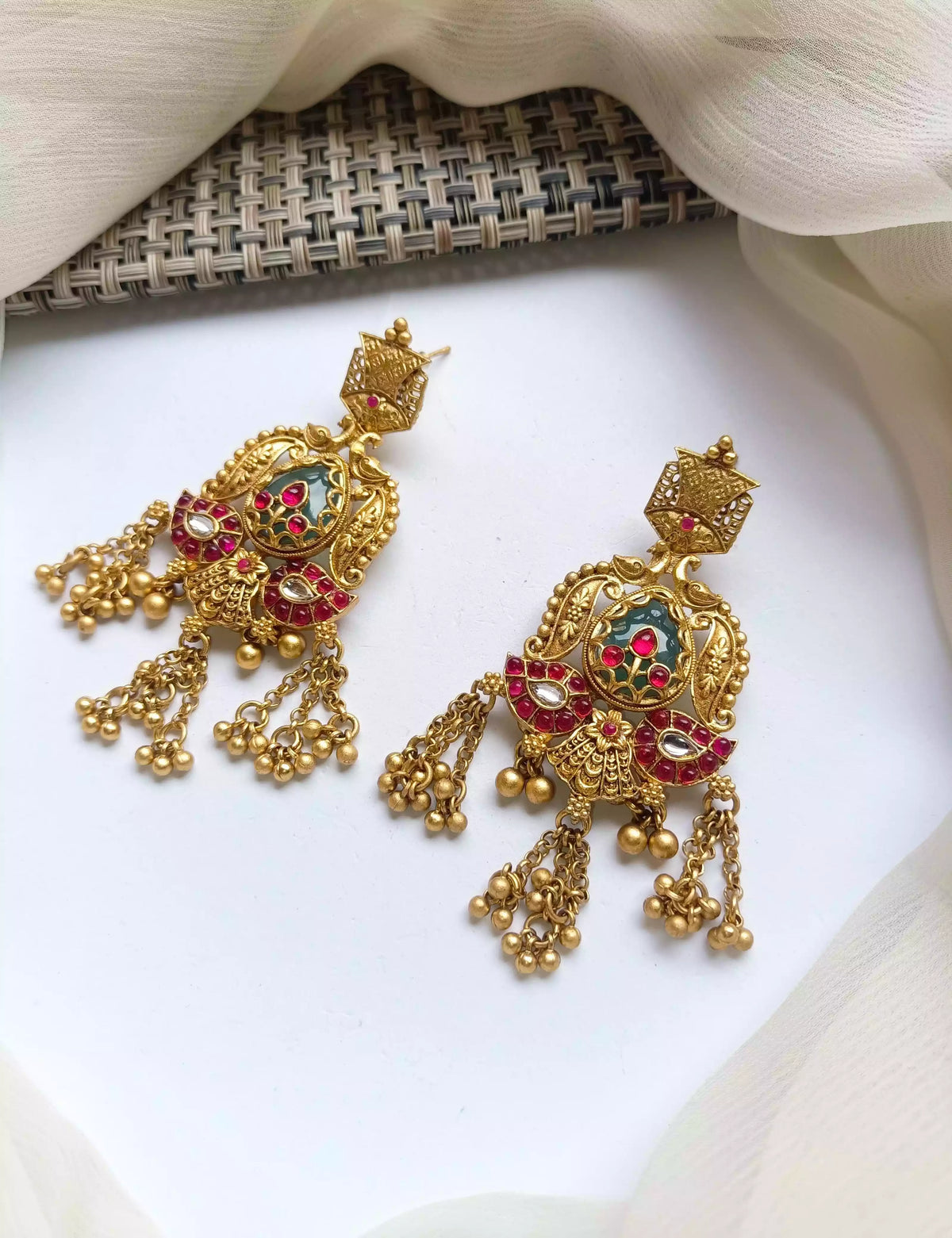Kashmiri heritage earrings