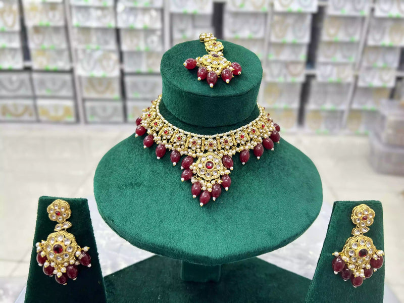 Indian kundan necklace set