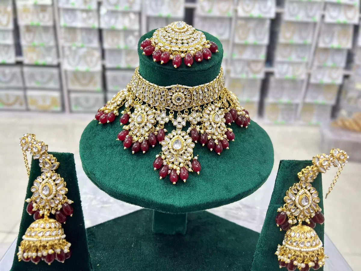 Indian kundan heavy bridal set