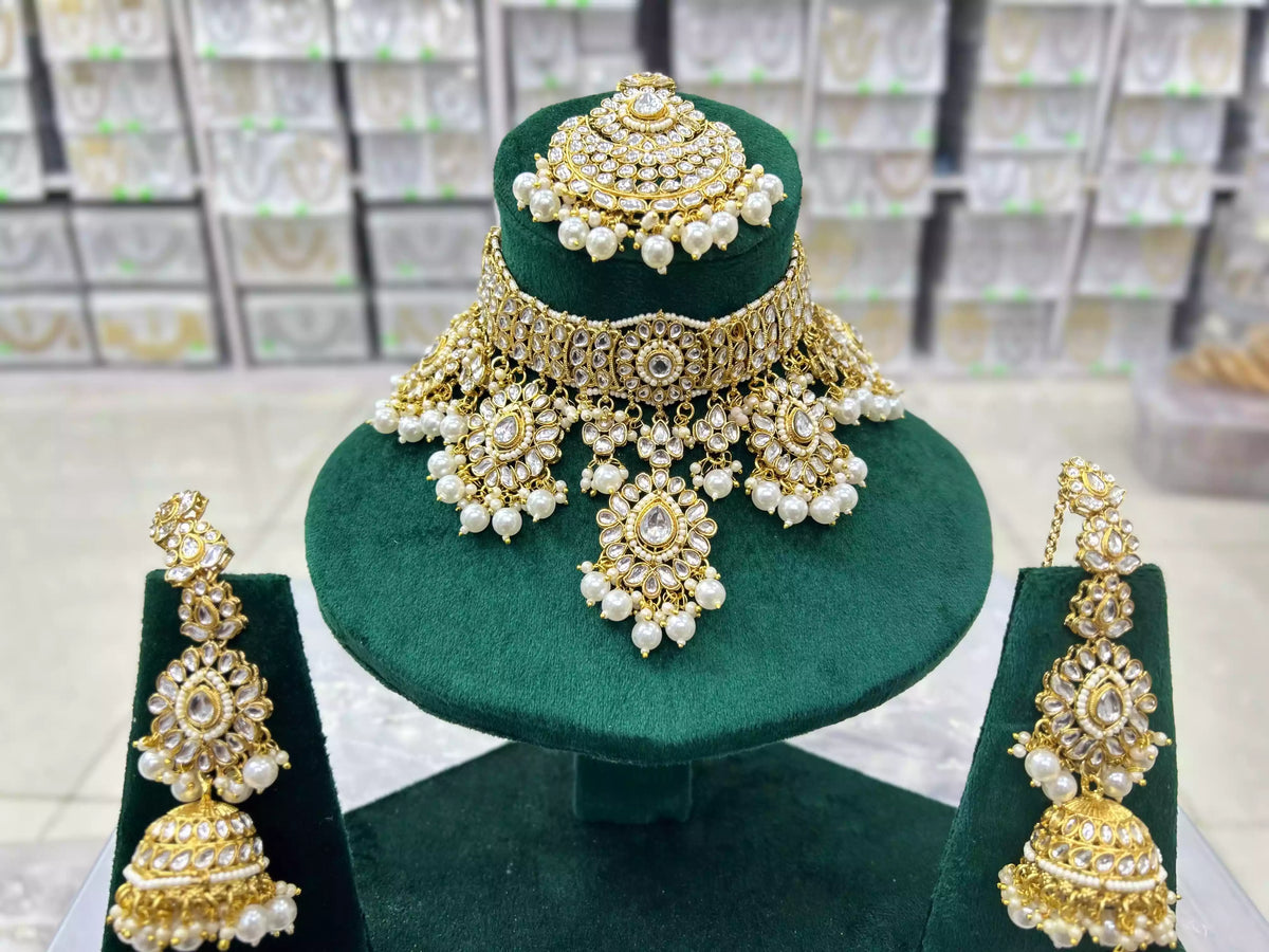 Indian kundan heavy bridal set
