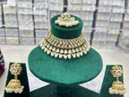 Kundan necklace set with teeka