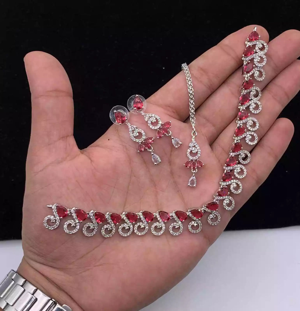American diamond necklace set