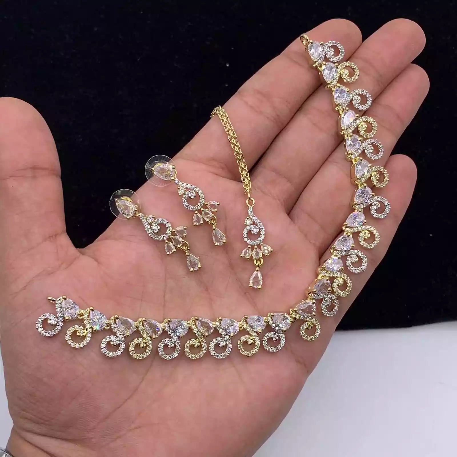 American diamond necklace set
