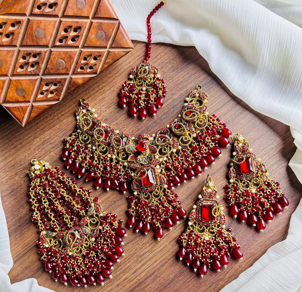Handmade heavy bridal set