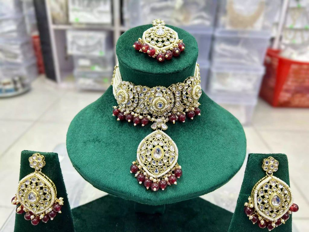 Indian kundan necklace set