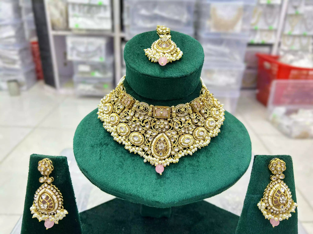 Designer kundan necklace set