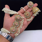 Kundan choker set with teeka