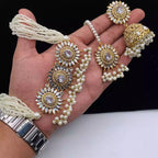 Kundan choker set with teeka