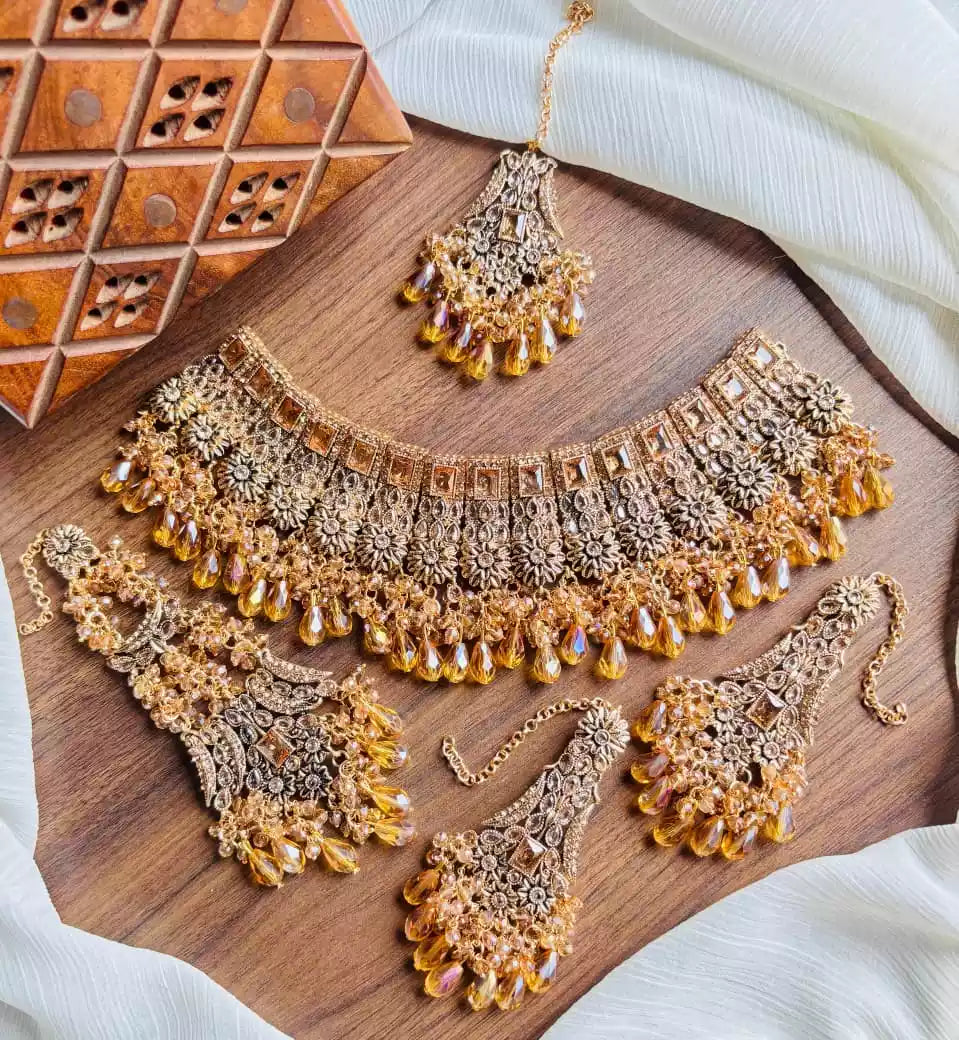 Zircon bridal set with jhumar