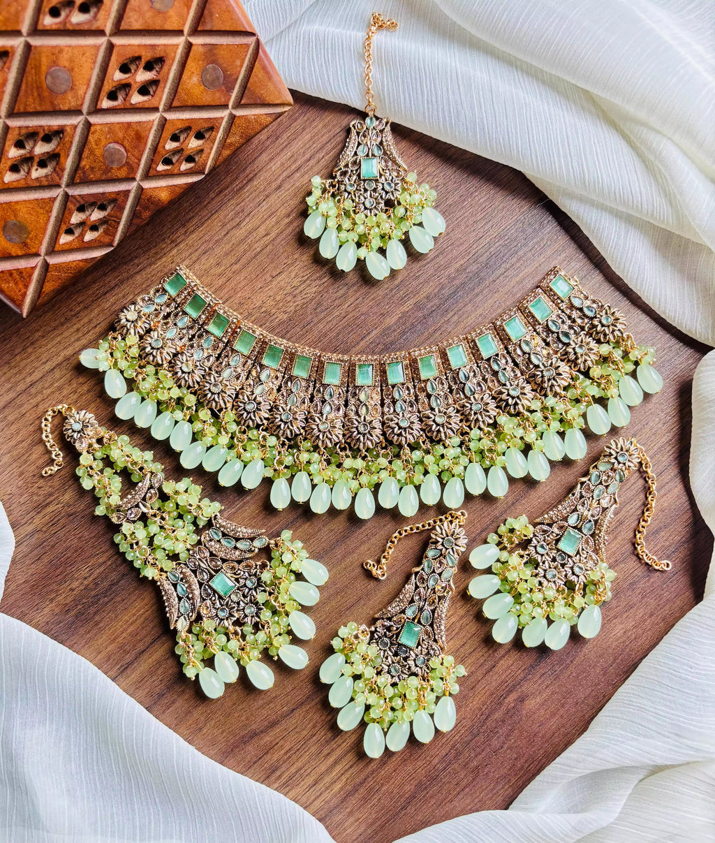 Zircon bridal set with jhumar