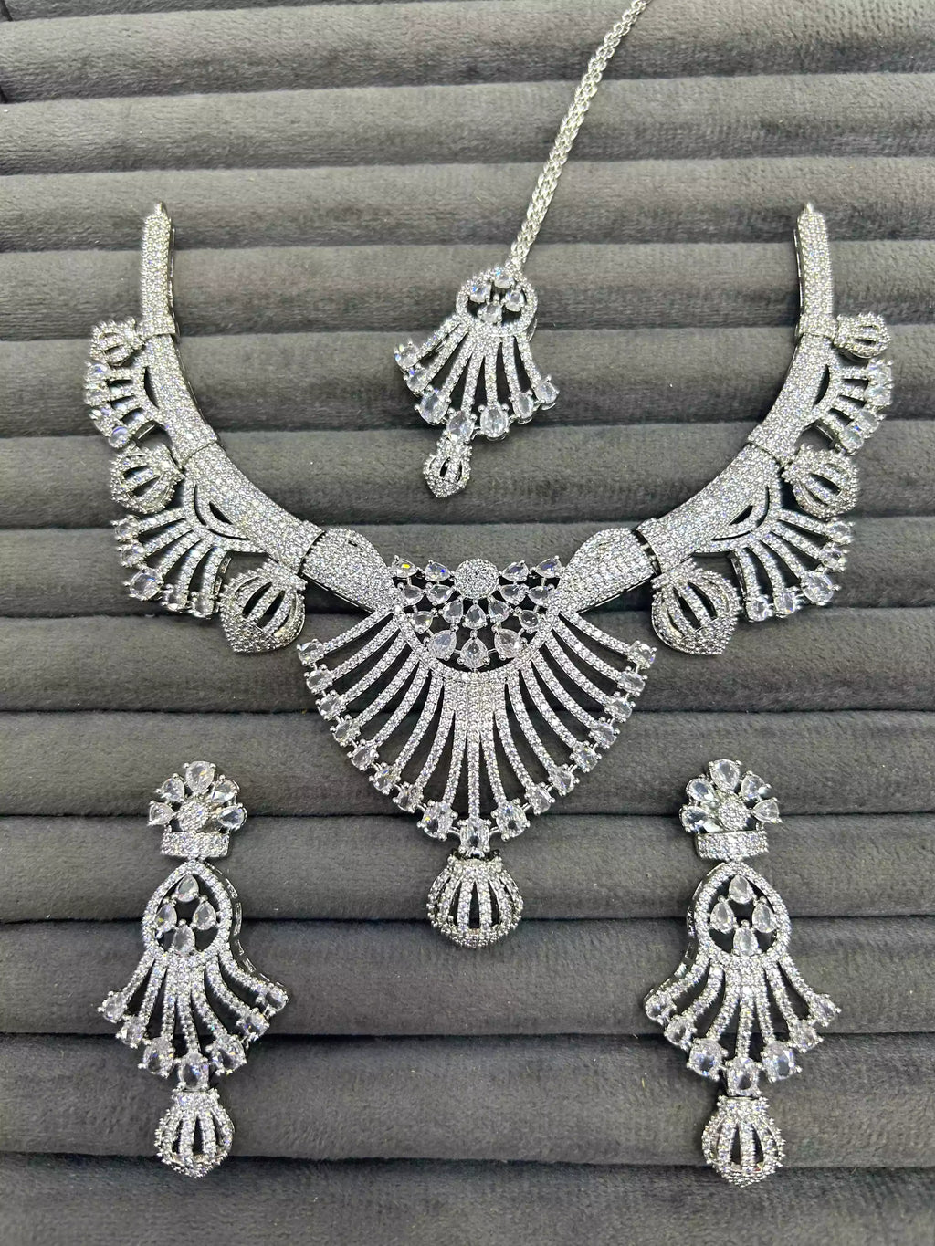 American diamond 1 carat bridal set