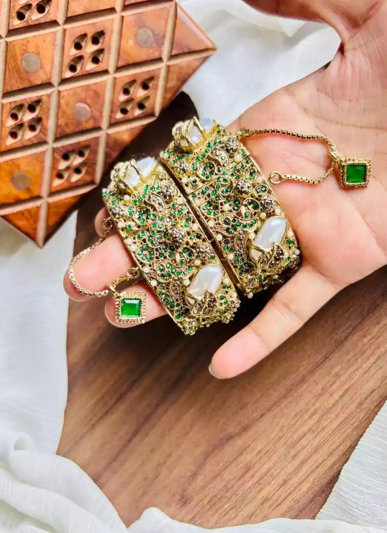 Handmade MOP bangle pair
