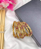 Gold plated 6pcs bangles set