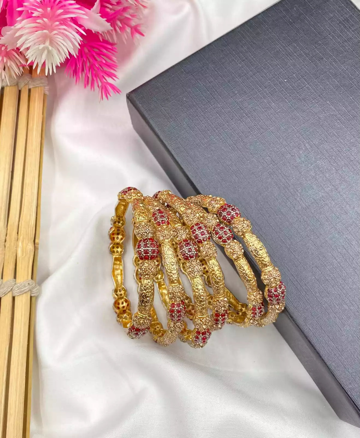 Gold plated 6pcs bangles set