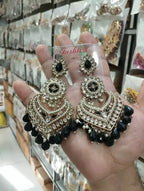Long kundan earrings