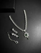Indian zircon necklace set
