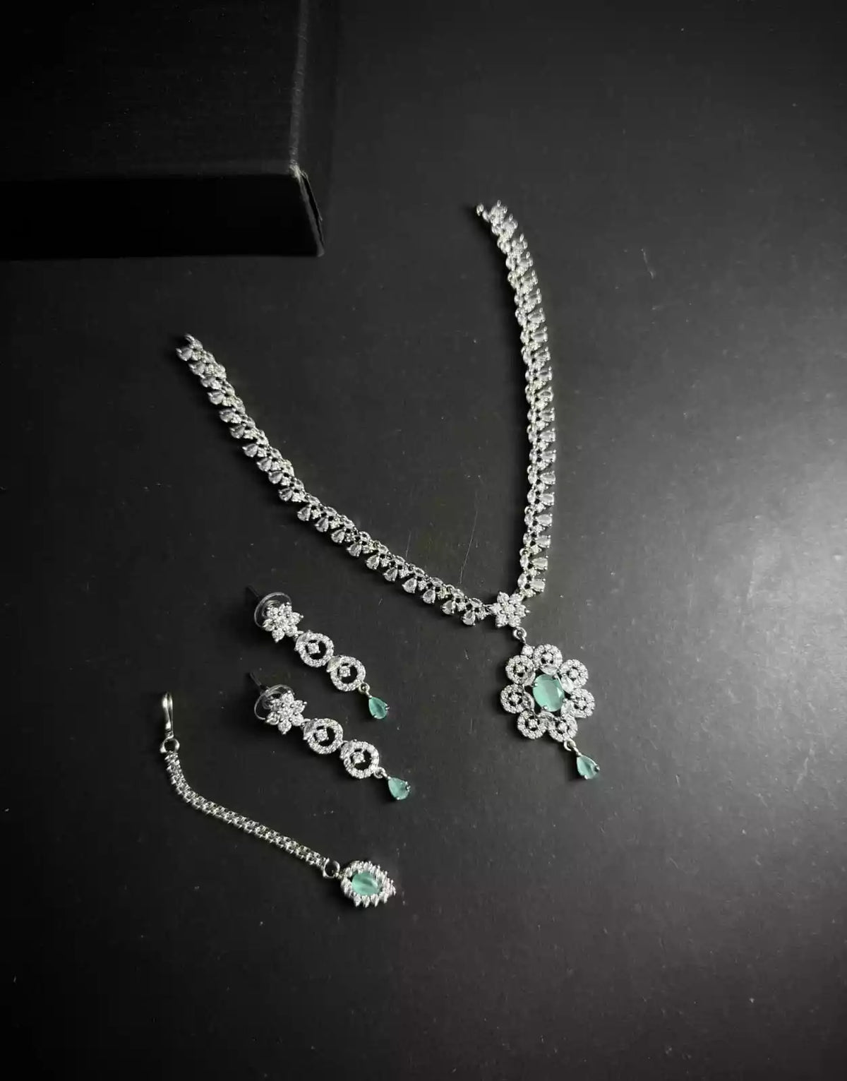 Indian zircon necklace set