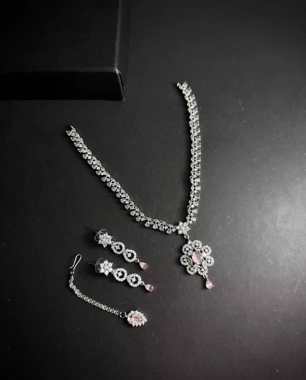 Indian zircon necklace set