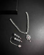 Indian zircon necklace set
