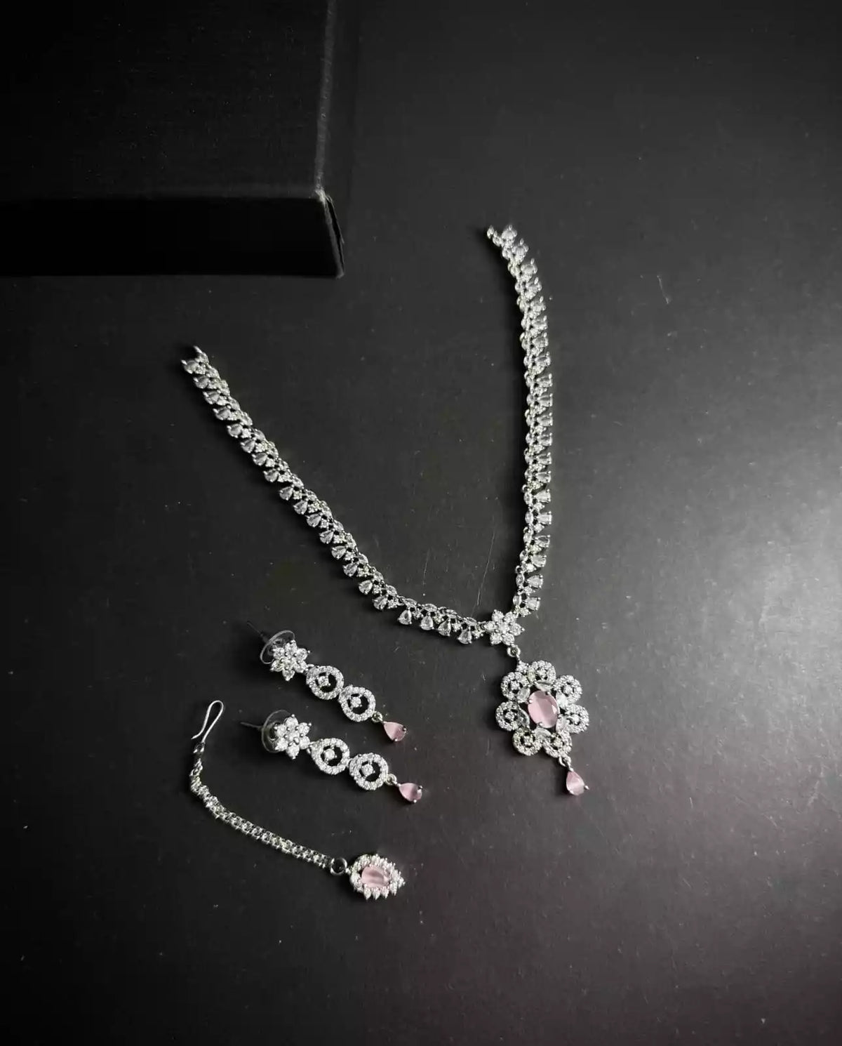 Indian zircon necklace set