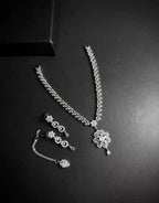 Indian zircon necklace set