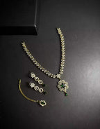 Indian zircon necklace set