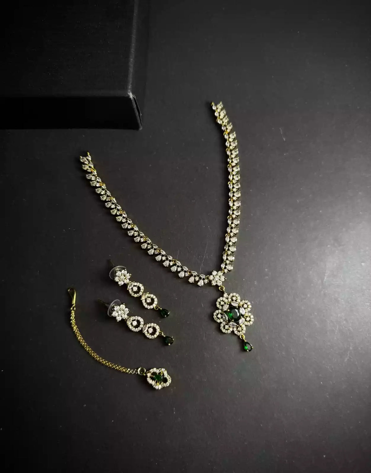 Indian zircon necklace set