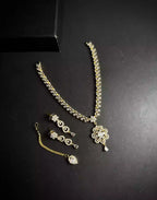 Indian zircon necklace set