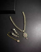Indian zircon necklace set