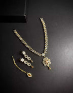 Indian zircon necklace set