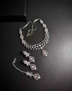 Indian zircon necklace set