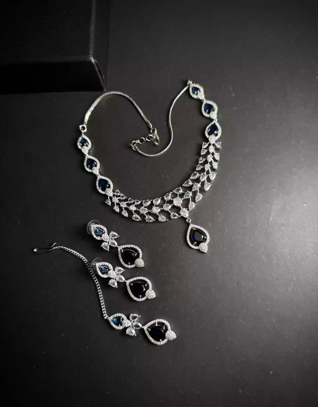 Indian zircon necklace set