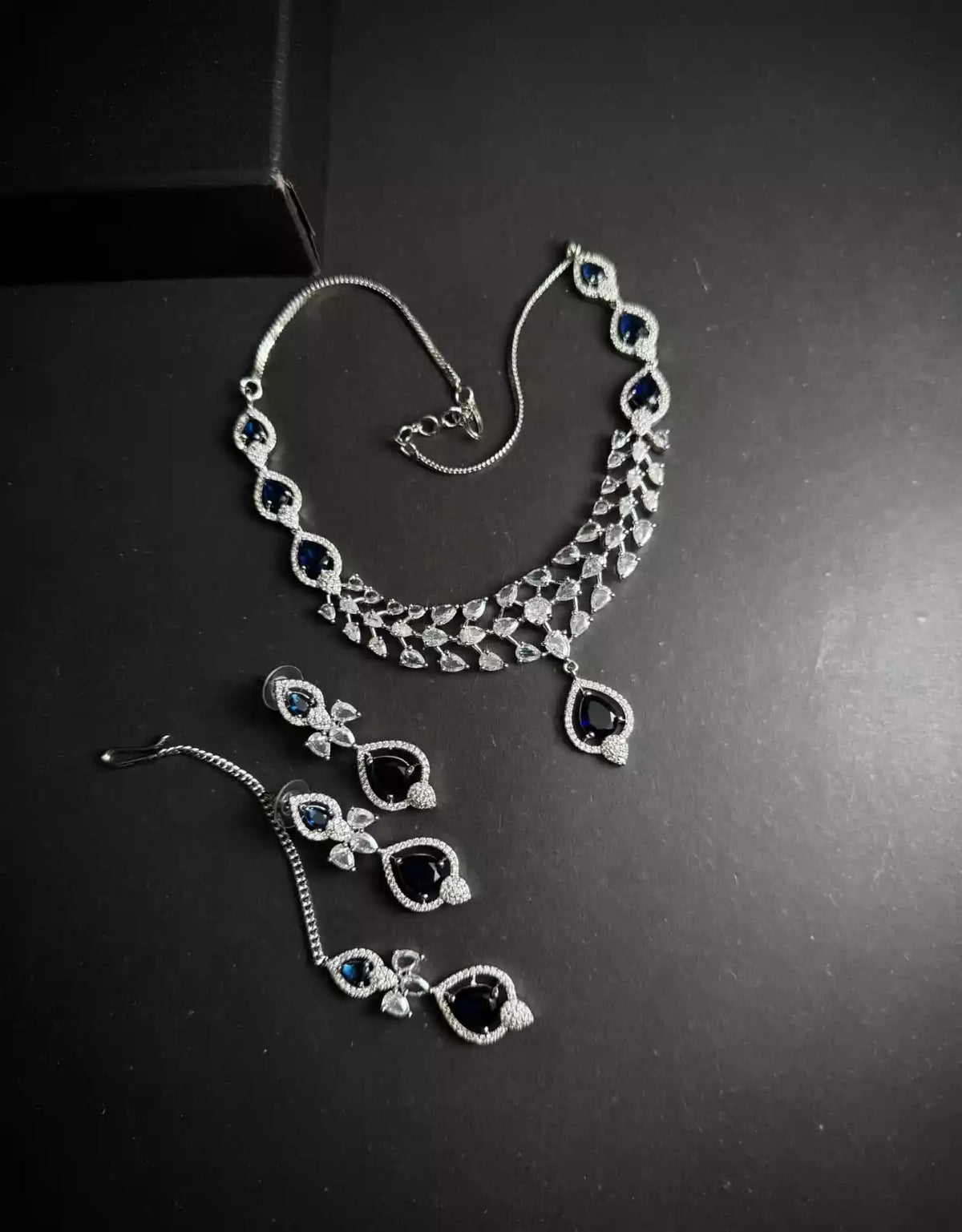 Indian zircon necklace set