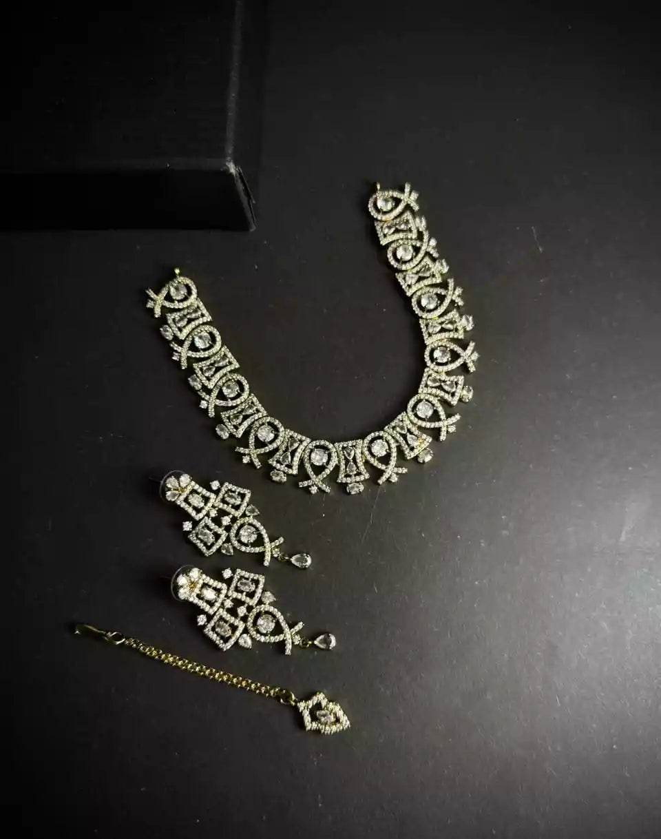 American diamond bridal set Secondary image