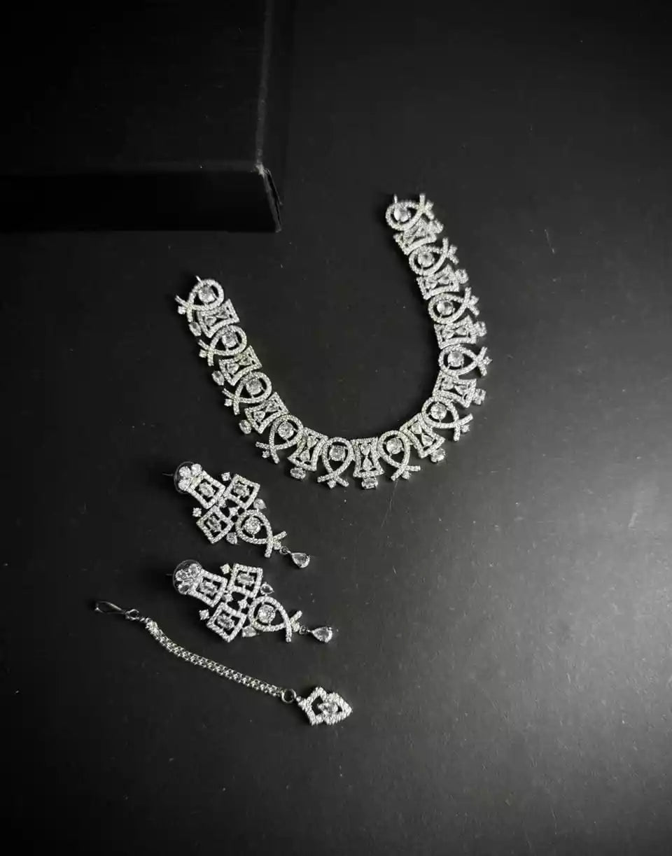 American diamond bridal set