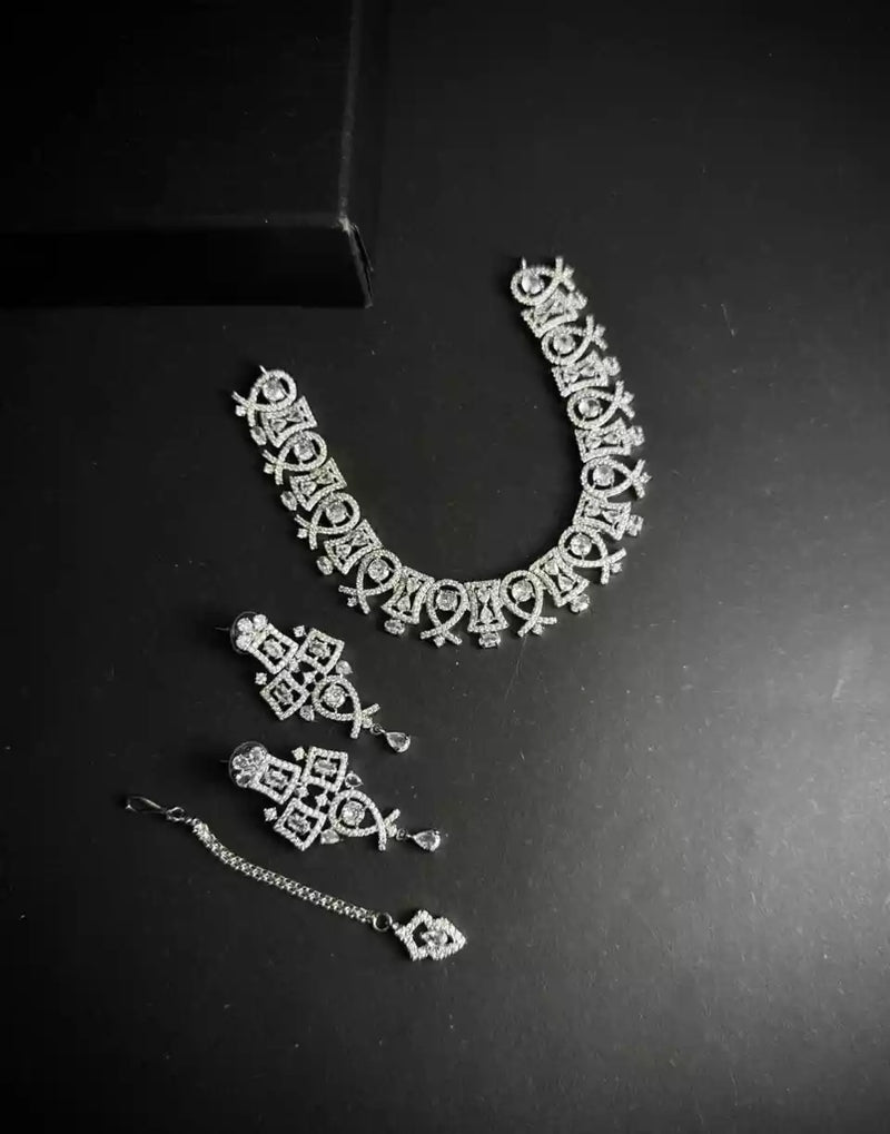 American diamond bridal set