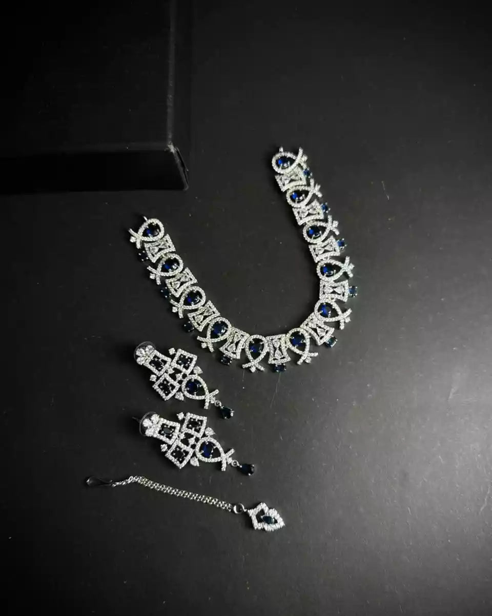 American diamond bridal set Secondary image
