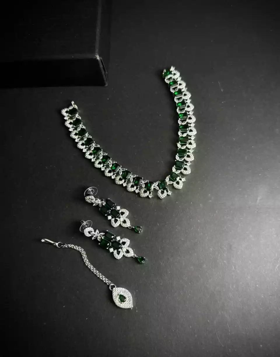 American diamond bridal set Secondary image