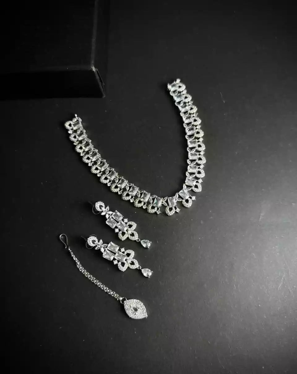 American diamond bridal set