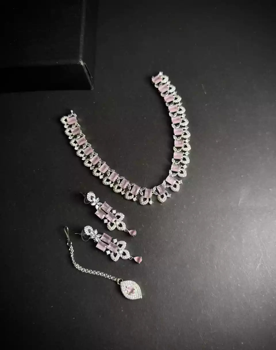 American diamond bridal set