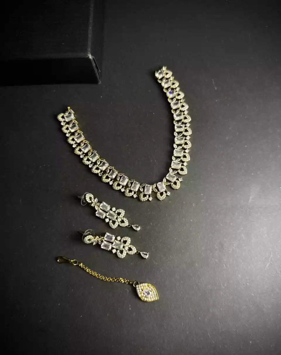 American diamond bridal set
