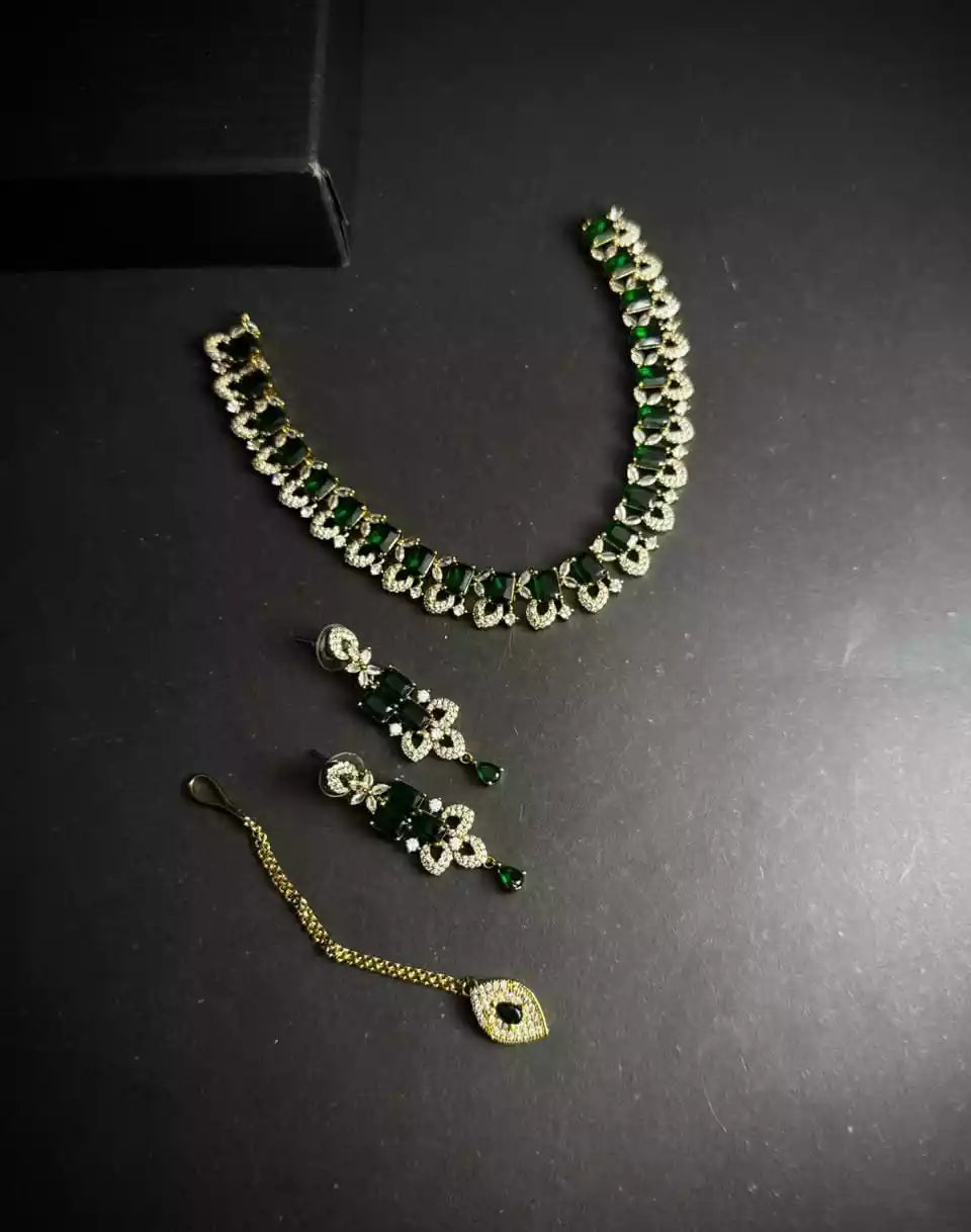 American diamond bridal set