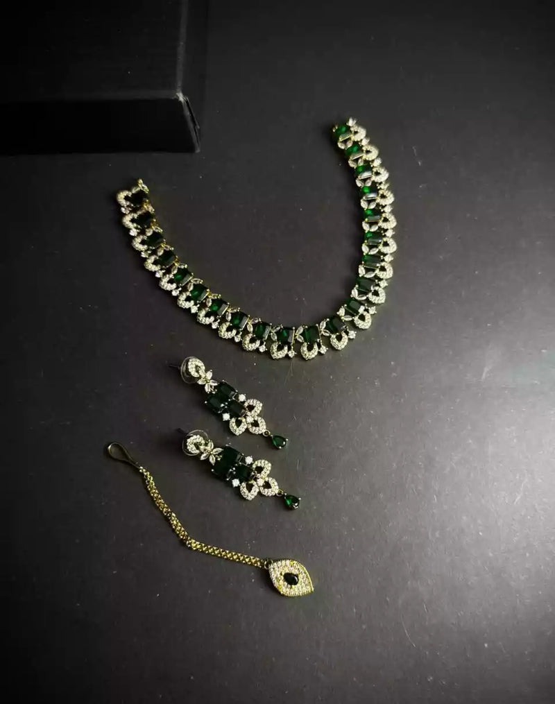 American diamond bridal set
